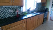 Getacore kitchen worktop plus double sink unit with taps