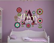 Flowery Name Wall Decal