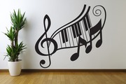 Music note treble clef wall art decal