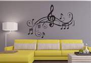 Music notes design wall art decal